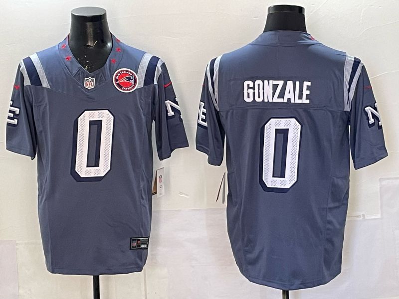 Men 2025 New England Patriots #0 Gonzale blue 5th generation Throwback Nike Limited NFL Jersey style 011->san francisco 49ers->NFL Jersey